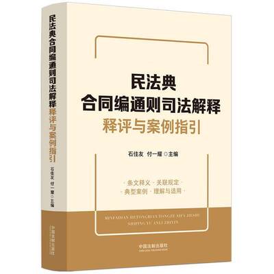RT现货速发 民法典合同编通则司法解释释评与案例指引9787521636116 石佳友中国法制出版社法律书籍