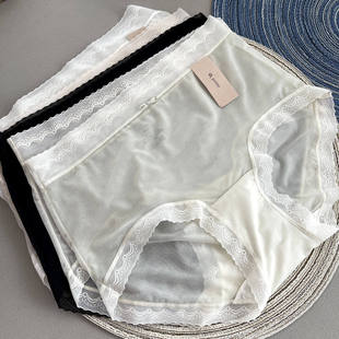 满3条包邮！【petite】小兰裙L080蕾丝网纱冰丝薄款桑蚕丝内裤女