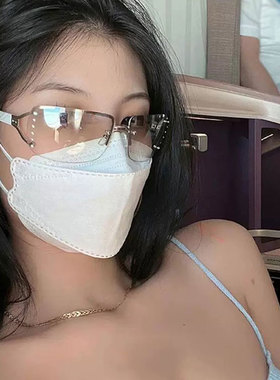 法式无框镶钻墨镜女潮优雅高级感