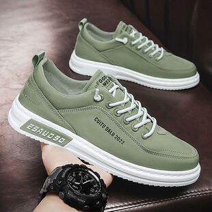 透气帆布鞋 冰丝板鞋 男鞋 精神小伙男士 潮流百搭休闲老北京布鞋 夏季