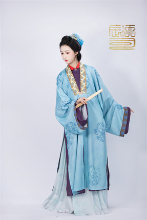天辰司 胤禛十二美人图-持表对橘 印花  复原汉服 传统服饰