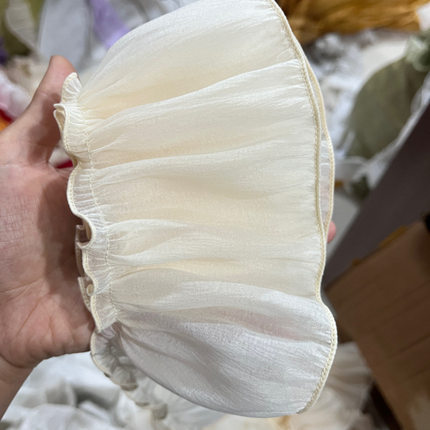 高档褶皱花边辅料diy服饰装饰娃娃衣荷叶边下摆加长加宽窗帘花边