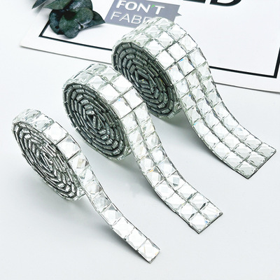 玻璃水钻条自粘水钻带背胶贴手工diy钻贴服装鞋包背景墙装饰辅料