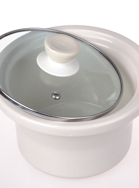 炖锅内胆通用白瓷盖子0.7L1.5L2.5L3.5L45升煮粥锅紫砂锅陶瓷紫砂