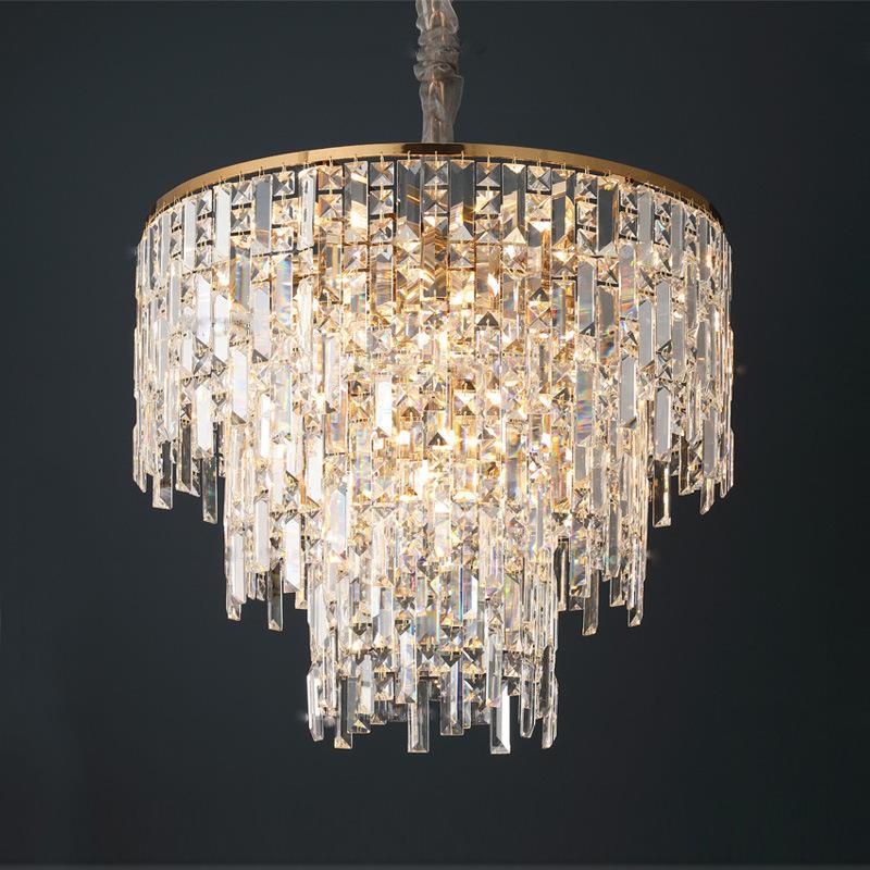 后灯现代客厅吊灯定制大晶气意式轻奢圆形餐厅主默认项卧室水具工