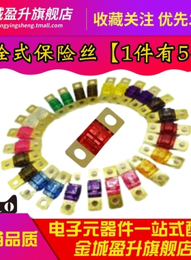 驻车空调汽油发电机保险丝片24V12V100A蓝色80A60A120A叉栓式螺栓