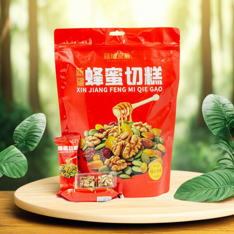 疆域皇后蜂蜜切糕新疆特产500g独立包装混合坚果玛仁糖糕点包邮