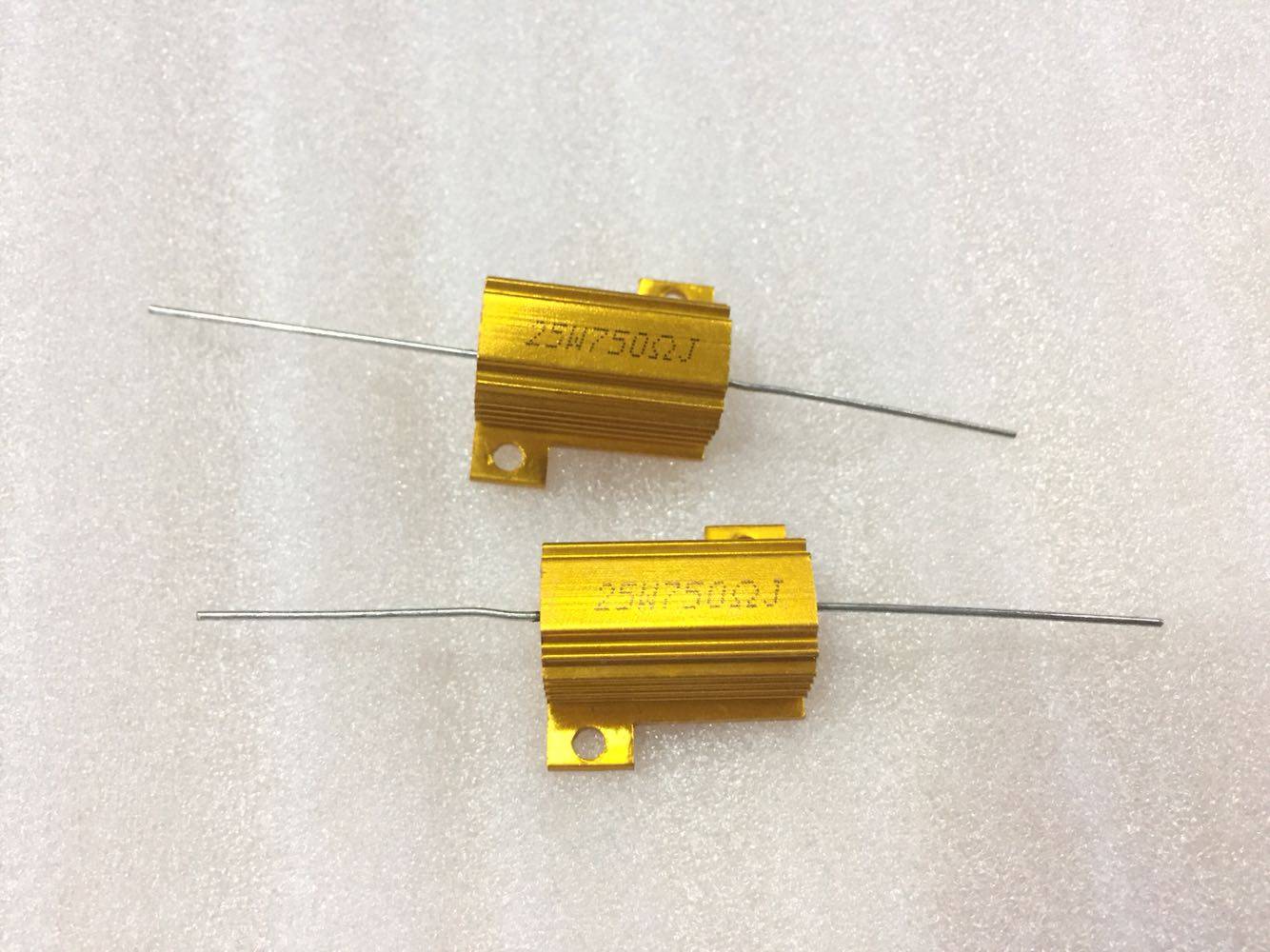引线铝壳电阻 25w750rj发热电阻25w 750rj 750欧