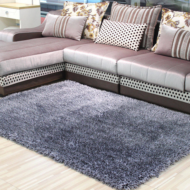 现代简约加厚弹力丝客厅茶几卧室地毯满铺床边毯榻榻米房间可定制