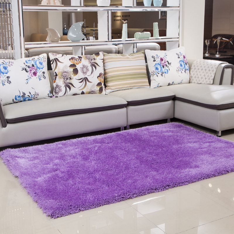 现代简约加厚弹力丝客厅茶几卧室地毯满铺床边毯榻榻米房间可定制