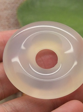 开运冰种玉髓平安扣吊坠