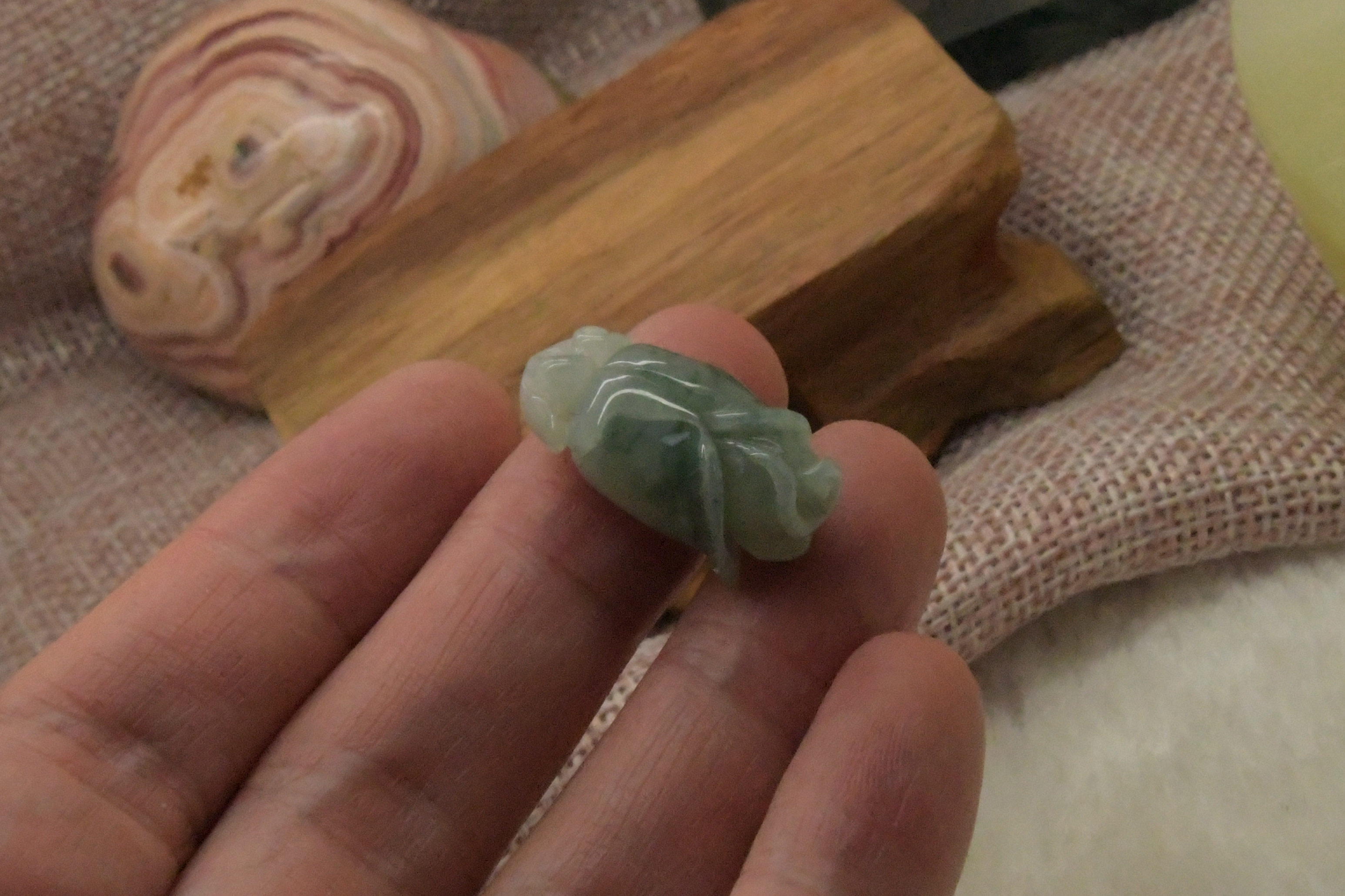 【陈鹏老师】飘蓝花冰糯种A货翡翠兰花吊坠 自然天成