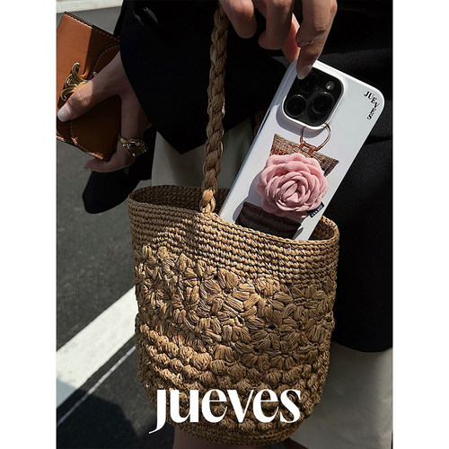 JUEVES草编包单层圆边韩国菲林壳
