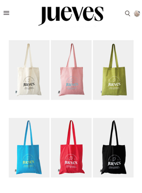 JUEVES星期四“草莓拯救世界”随身帆布袋粉色帆布包女绿色手提袋