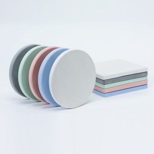 硅藻土杯垫浴室洗漱垫隔热吸水防滑简约圆形硅藻泥圆垫 3个 包邮