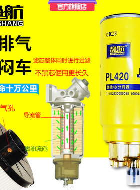 PL420电喷适配潍柴解放J6陕汽德龙豪沃油水分离器柴油滤芯柴粗滤