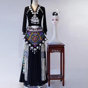 出租第十三届桃李杯舞蹈山顶演出服少数民族苗族彝族民间艺考服装