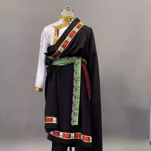 出租丁真同款藏袍男士藏族冬季藏族服装舞台藏族歌手康巴网红藏族