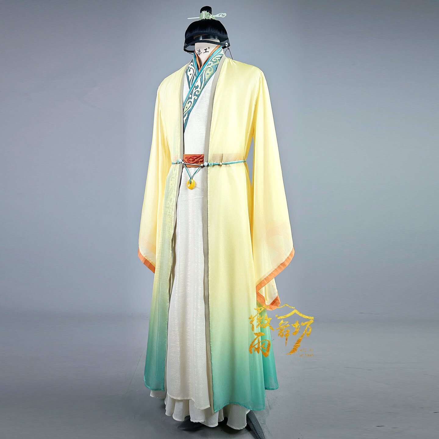 出租男书生才子艺考古典舞蹈服桃花源记中国风古代汉唐舞台表演服图片