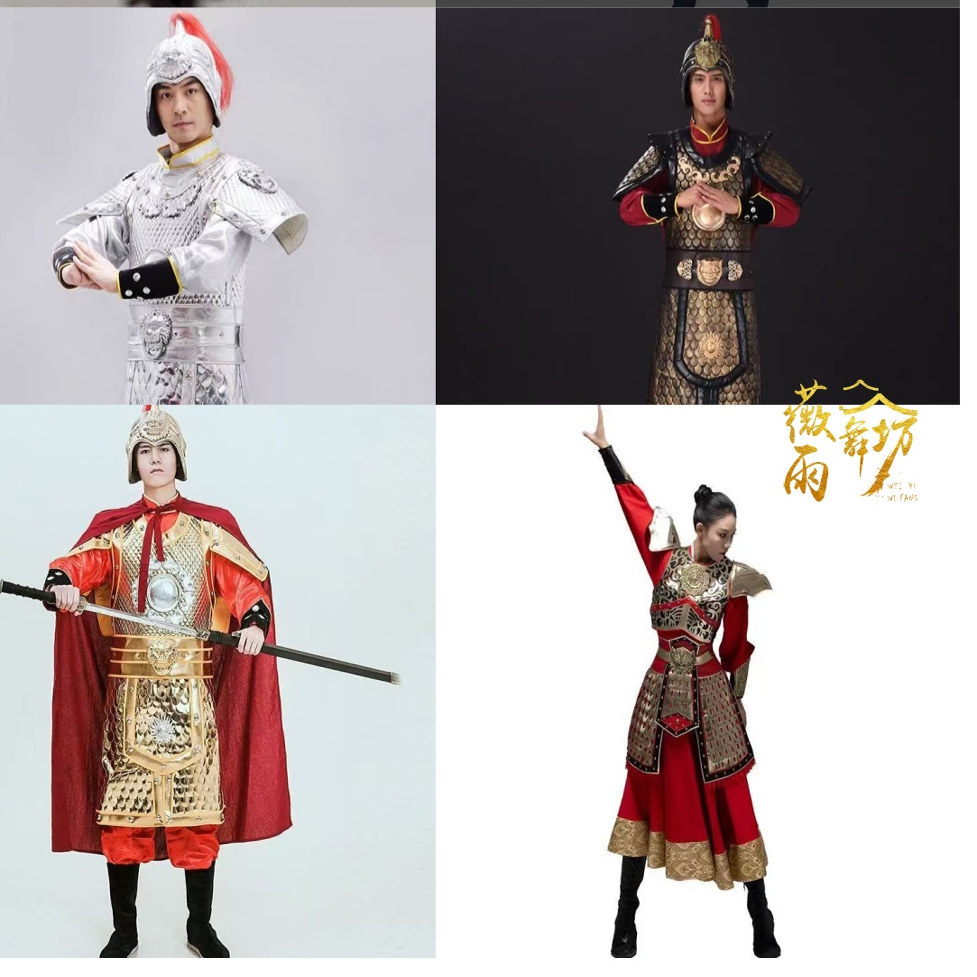 杭州出租古代衣服将军盔甲全身战袍铠甲盔甲演出服装年会盔甲衣新