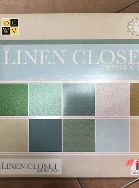 现货 DIY 手工制作材料手账剪贴卡纸 DCWV Linen Closet 48张12寸