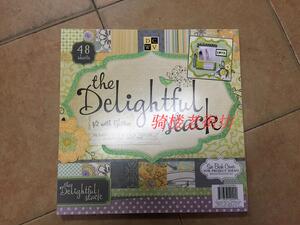 原单DIY手工材料手账剪贴卡纸DCWV  the Delightful 闪粉12寸48张