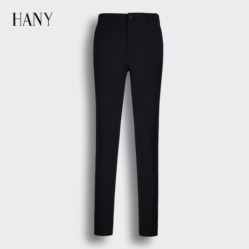 HANY汉尼春秋款男裤休闲裤男士商务时尚百搭直筒修身青年黑色长裤|ruв категории Мужская одежда, брюки - от Buy2taobao.com для оказания профессиональной услуги покупки агента Taobao