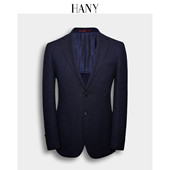 西装 HANY汉尼意大利进口圈圈纱羊毛西服男士 清仓 高级感 断码