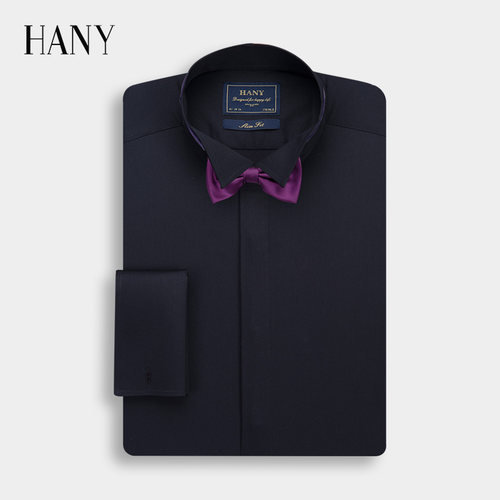 【断码清仓】HANY汉尼礼服法式衬衫长袖男士翼领塔士多衬衣高级感
