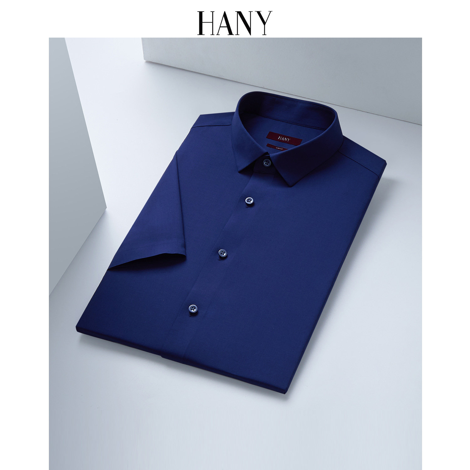 【断码清仓】hany汉尼薄荷纤维白衬衫短袖免烫商务休闲衬衣高级感