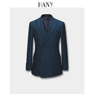【断码清仓】HANY汉尼高定工艺墨绿色高级感羊毛布雷泽外套高级感