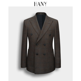 【断码】HANY汉尼布雷泽羊毛西装外套商务咖色西服单西高级感