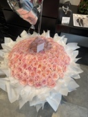 情人节新款 99朵粉荔枝玫瑰超大花束送女朋友闺蜜老婆生日求婚鲜花