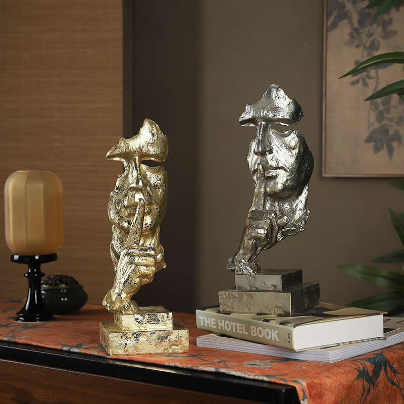 新中式玄关电视柜沉默是金卧室高端大气现代高档招财家居摆设