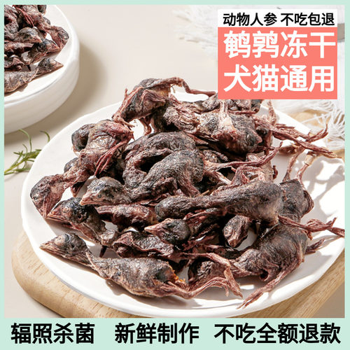 冻干鹌鹑酥脆犬猫通用不吃包退