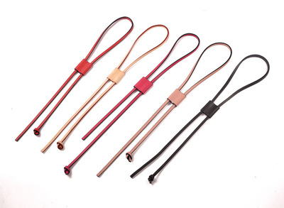 水桶包头层牛皮束口绳