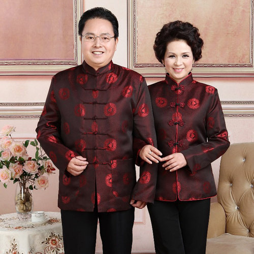 寿星中国风中老年唐装男爷爷奶奶80大寿外套中式老人过寿生日春秋