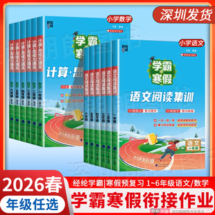 2026春经纶学霸寒假衔接一本通作业小学一 二三四五六年级下册上册语文阅读集训数学计算+思维大通关预复习人教北师版