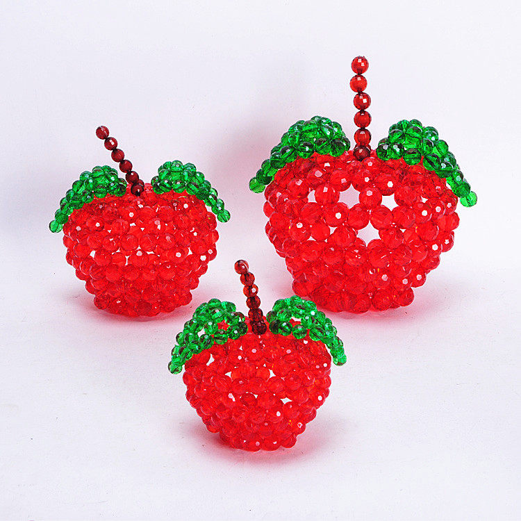 热卖DIY 手工串珠苹果材料包 散珠 编珠平安果 大号苹果摆件,饰品/流行首饰/时尚饰品新,其他DIY饰品配件,淘宝优惠券,粉丝福利购,淘宝优惠卷
