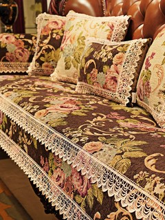欧式沙发垫四季通用高档奢华法式美式田园真皮布艺防滑皮沙发坐垫