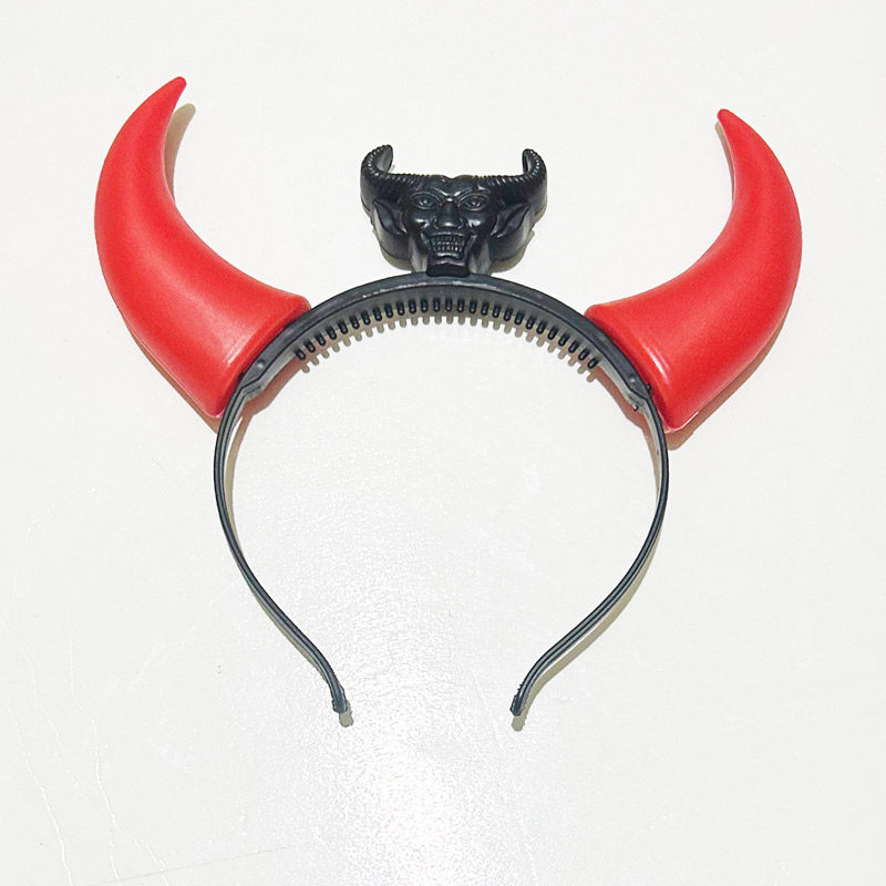 表演道具 聚会party牛角发箍发光牛角发卡头饰头箍 化妆舞会发饰