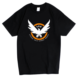 红韩汤姆克兰西全境封锁2短袖T恤游戏周边育碧夏装男宽松大码纯棉