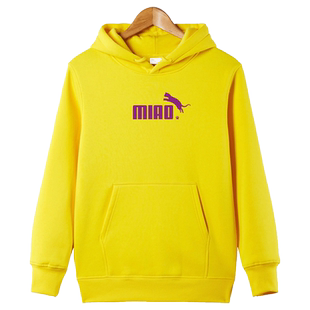 红韩恶搞小猫趣味卡通简约印花连帽卫衣秋冬宽松大码外套休闲街风