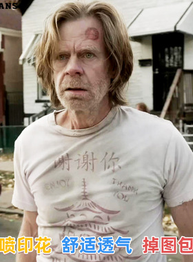 美剧无耻之徒Frank弗兰克同款谢谢你短袖T恤纯棉美版宽松透气印花