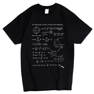 红韩银河系漫游指南 科幻宇宙 经典电影周边T恤学生极客 编程公式