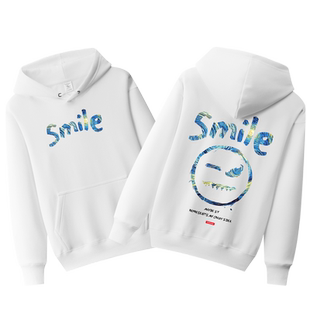 红韩梵高星空小恶魔笑脸连帽卫衣男潮流鬼脸情侣装国潮牌纯棉外套