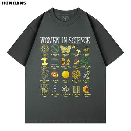 Women in Science Tshirt 伟大的女性科学家短袖上班趣味穿搭纯棉