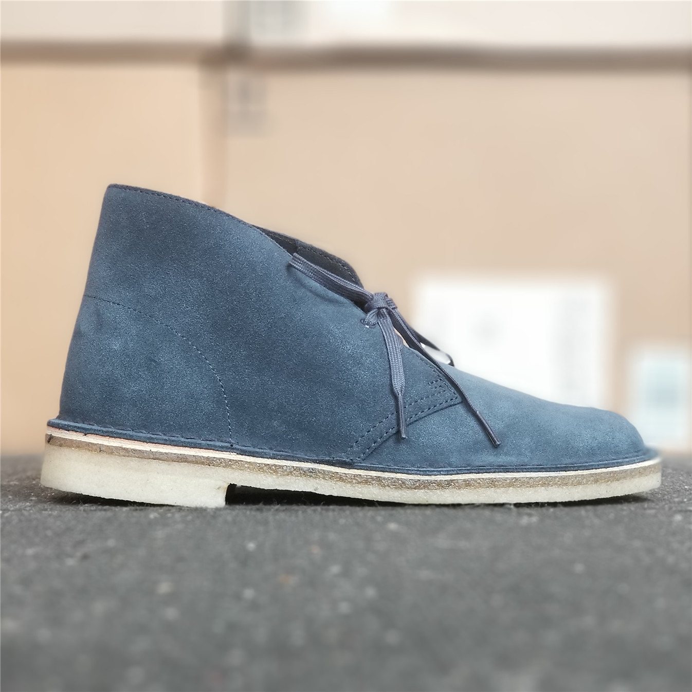 年中清仓其乐Clarks Originals desert 复古蓝生胶底沙漠靴图片