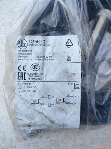 全新易福门接近开关IG5670，实物拍照，成色如图，二手物议价商品