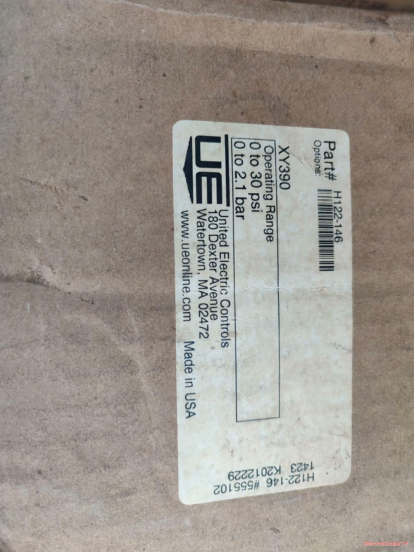 美国 UE H122-146 XY390 压力开关(议价商品）